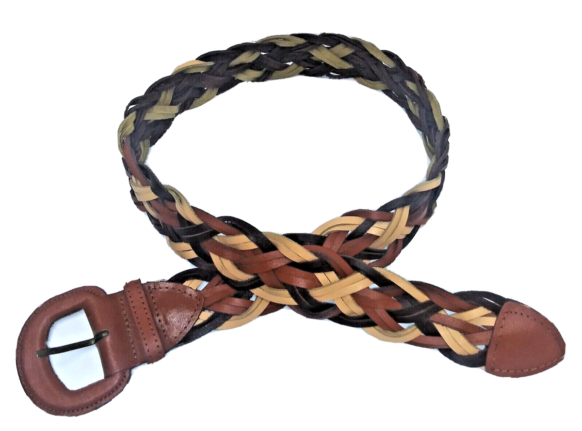 VTG Capezio Women M/L Argentina Brown Multicolor Braided 