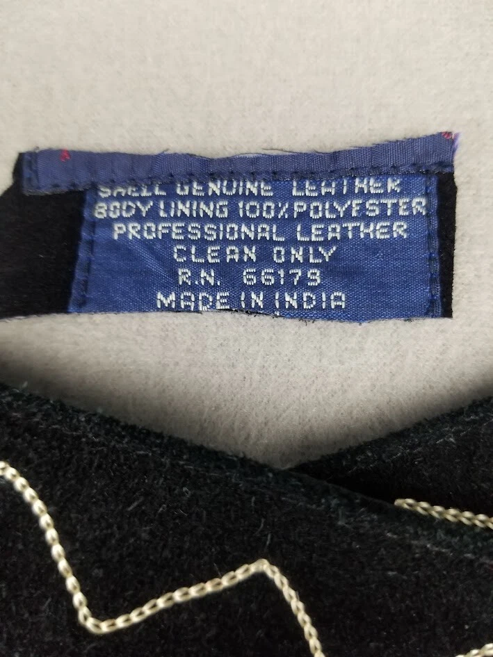 Lote de restos de cuero de gamuza cuero de vaca bordado negro corte 9 oz Foto 3 de 4