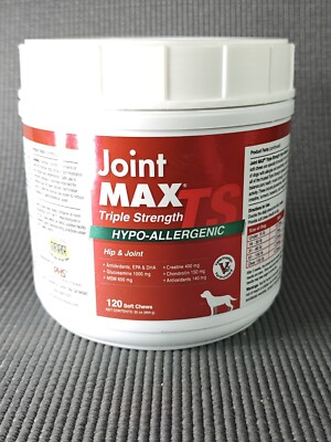 Triple Strength Hypo-Allergenic Soft Chews Dogs Hip & Joint Support 120pcs NEW