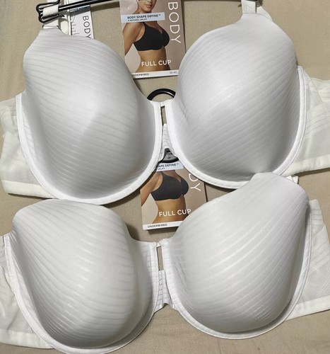 2X M&S BODY SHAPE DEFINE UNDERWIRED NATURAL UPLIFT FULL CUP Bra In WHITE 42D - Picture 2 of 9