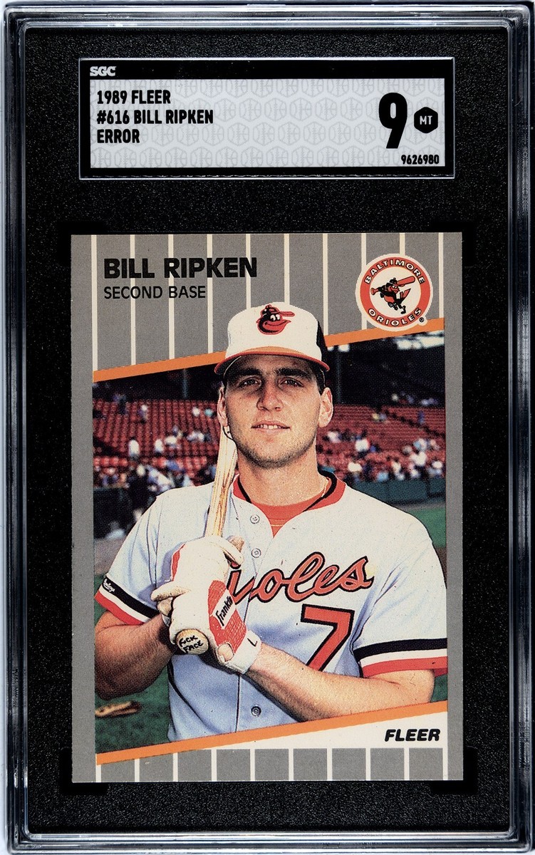Carte Billy Ripken 1989 Fleer #616 – FF Avec Scie Sur La Batte ! SGC Authentique
