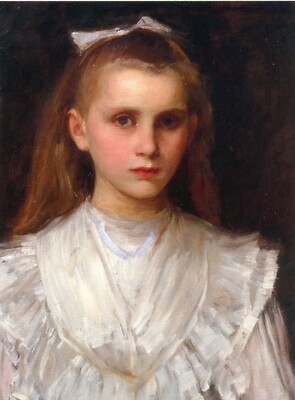 Portrait of a Girl in White, J William Waterhouse (1849-1917) --New POSTCARD