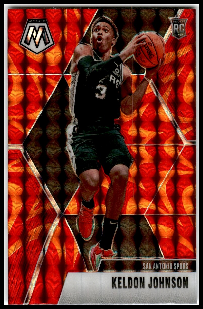 2019 Panini Mosaic #238 Keldon Johnson Reactive Orange Rookie