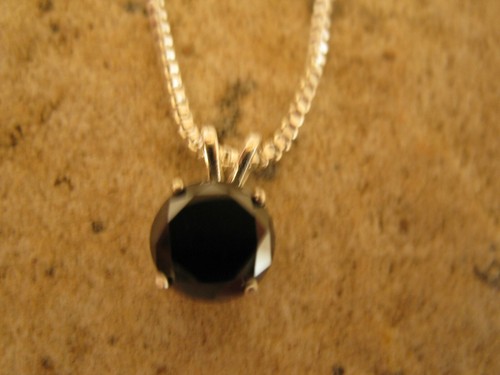 COLLANA, CERTIFICATO, CIONDOLO 1,95 ct 100% TERRE REALE DIAMANTI NERI NATURALI ESTRATTI - Foto 3 di 6
