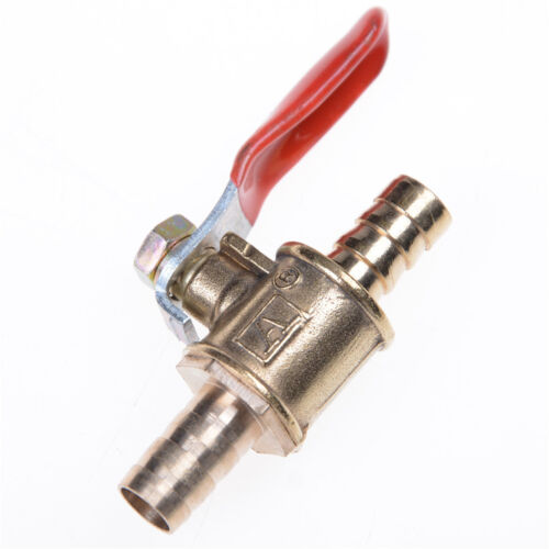 10MM Hose Barb Inline Brass Water/Air Gas Fuel Line Shut-off Ball Valve-IL - Picture 3 of 6
