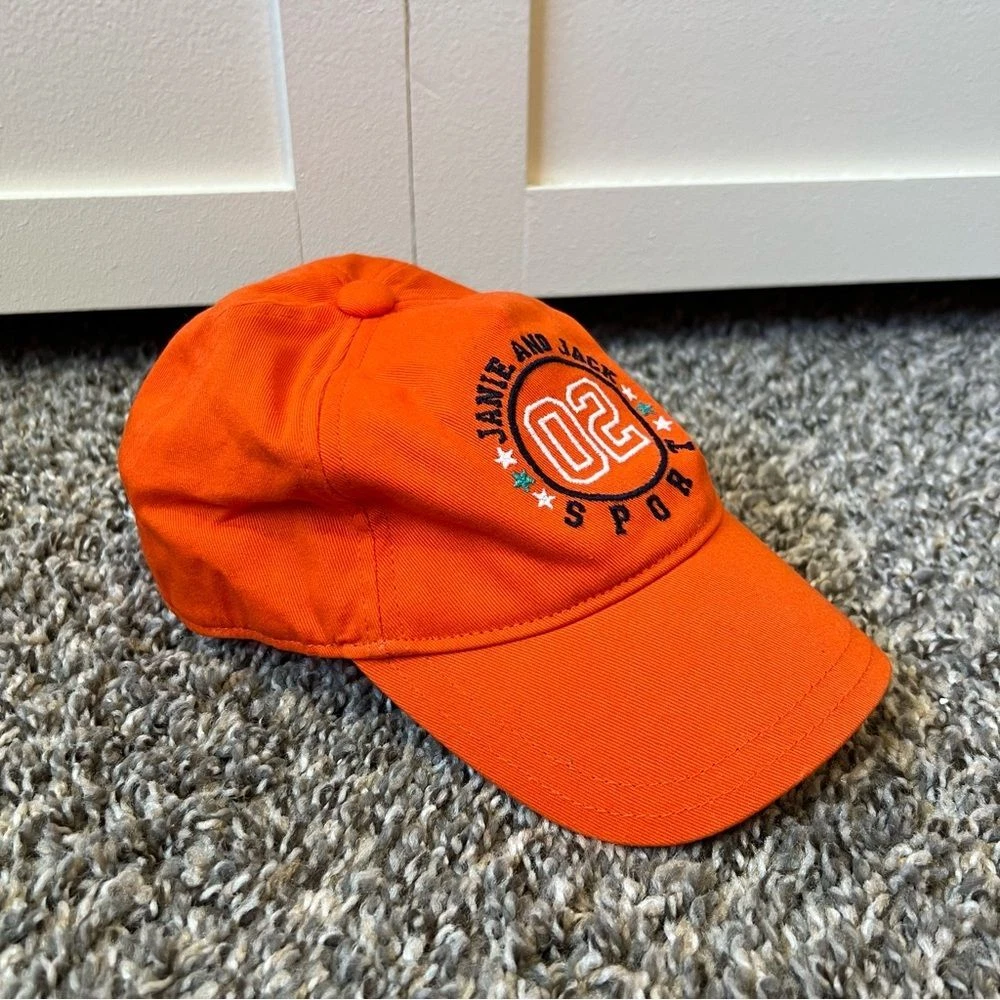 Janie And Jack Sport Infant Toddler Orange Baseball Cap Size 12-24 Months