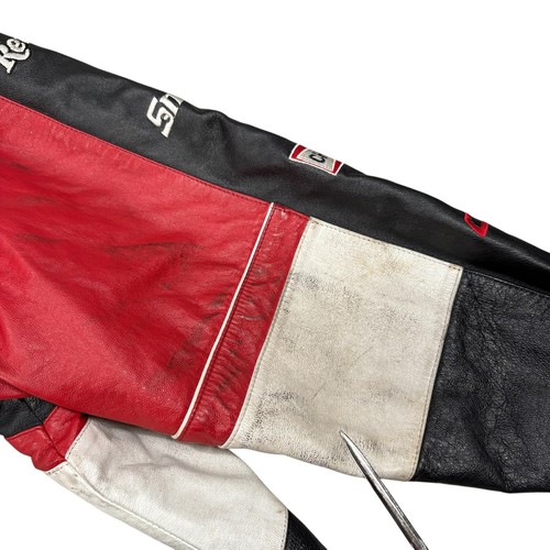 VTG Dale Earnhardt Jr #8 Chase Wilsons Leather Budweiser NASCAR XXL Thrashed - Picture 6 of 13