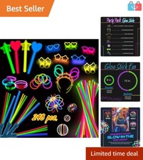 Ultimate 248 PCS Glow Sticks Party Pack for Neon Fun and Creative Celebrations