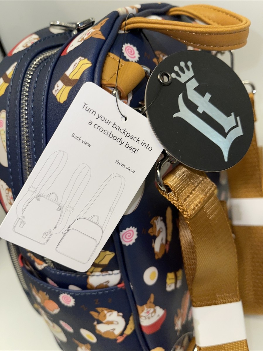 Loungefly Corgi Ramen Sushi Mini Backpack & Cardholder  display picture 3