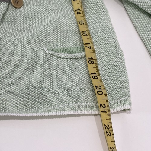Tonet Made In Italy Cardigan Size Large Mint Green closed with one button - Picture 9 of 13