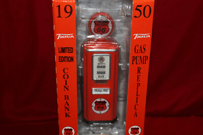 GEARBOX Tokheim 1950's Phillips 66 Gas Pump! Coin Bank, MINT IN