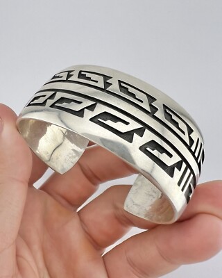 Vtg Hopi Floyd Namingha Lomakuyvaya Sterling Silver Tribal