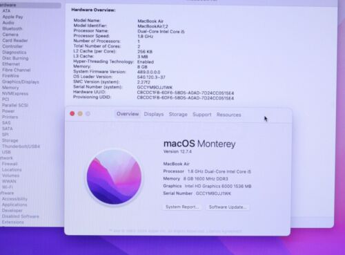Apple MacBook Air Core i5 1.8GHz 8GB RAM 128GB SSD 13" MQD32LL/A (2017) - Afbeelding 15 van 24