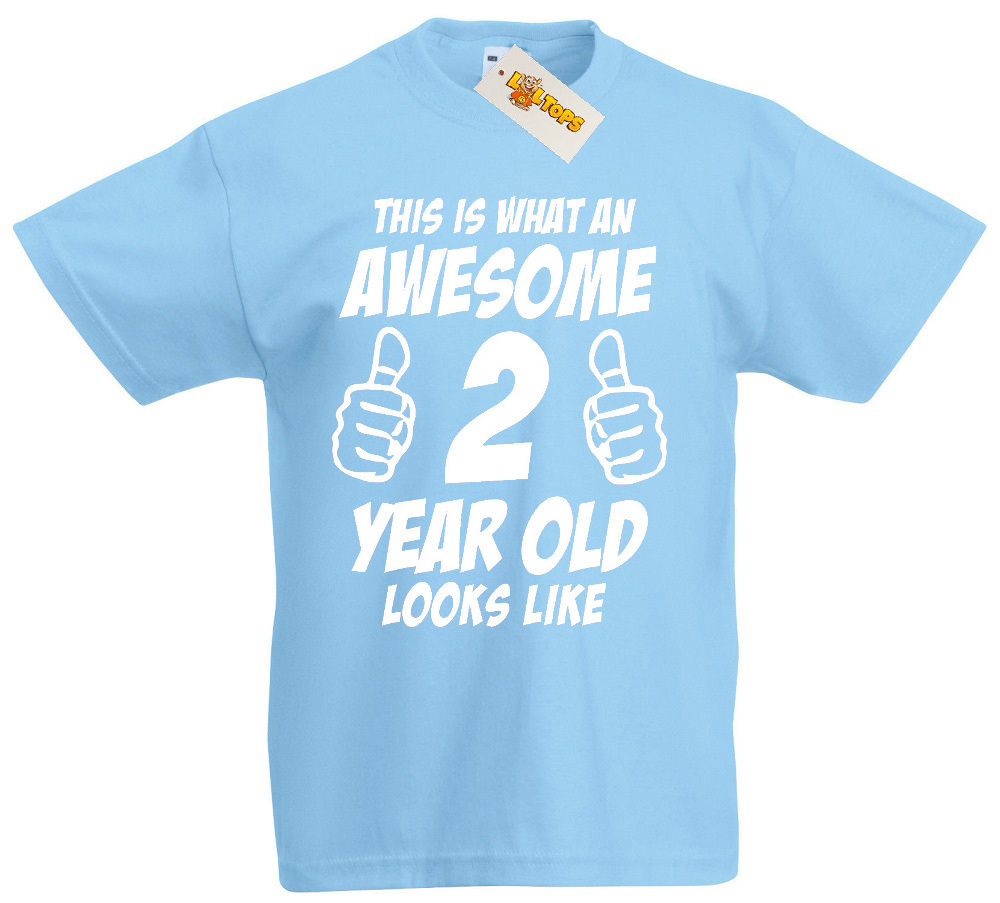 This Is Awesome 2 Year Old, 2nd Birthday Gift ideas TShirt For 2 Year