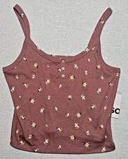 So Goods For Life Rust Flowered Camisole Women's Size XL