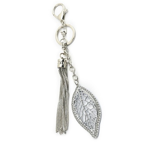 Fashionable Leaf Pendant Keychain Adds Elegant Charm for Trendy Women Ladies - Zdjęcie 3 z 11