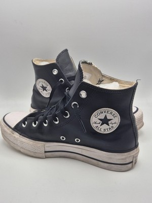 Converse Chuck Taylor All Star Hi Leather - Schwarz - Damen EU 39,5 (US 8 / UK 6,5)
