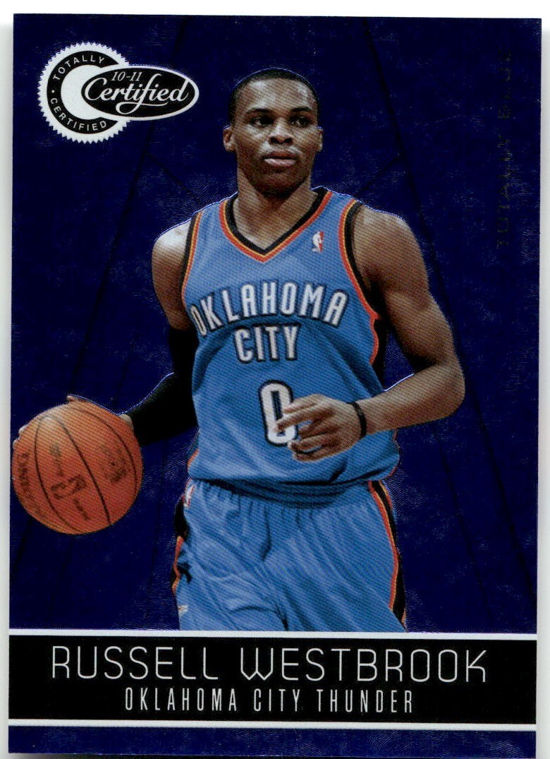 2010-11 Panini Totally Certified #127 Russell Westbrook Totally Blue /299