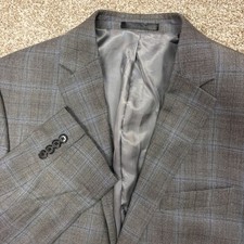 Lauren Ralph Lauren Sport Coat Mens 42L Glen Plaid Silk Wool 2-Button Blazer