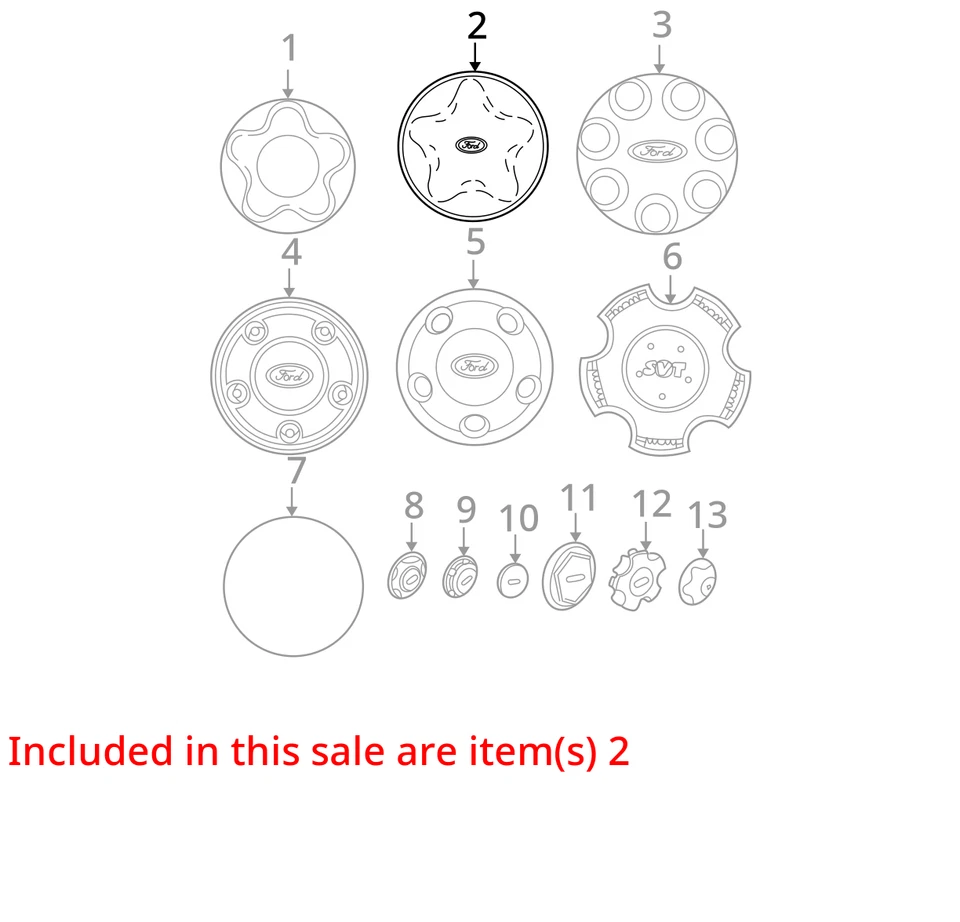 1999-2000 FORD F-150 WHEEL COVER XL3Z1130EA NEW OEM - Image 3 of 4