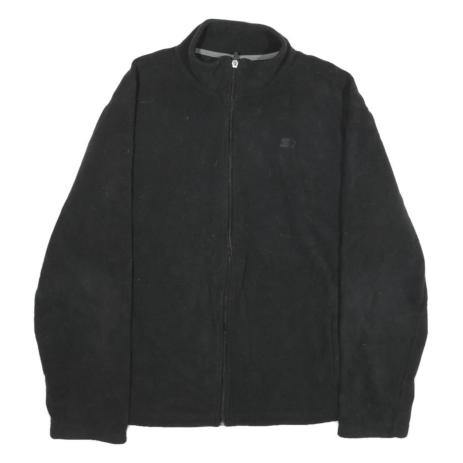 STARTER Mens Black Jacket M Polyester Blend Zip Plain Casual Lightweight