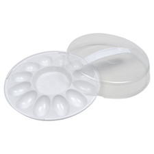 Sure Fresh Deviled Egg Carrier Container  Lid Reusable Holds 12 Eggs Portable