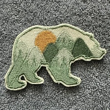 BEAR 2x3 Embroidered Morale Patch Hook Backing Brand New