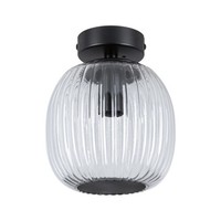 LED Deckenleuchte Ruya IP44 E14 230V Max. 20W Dimmbar Glas, Schwarz Matt
