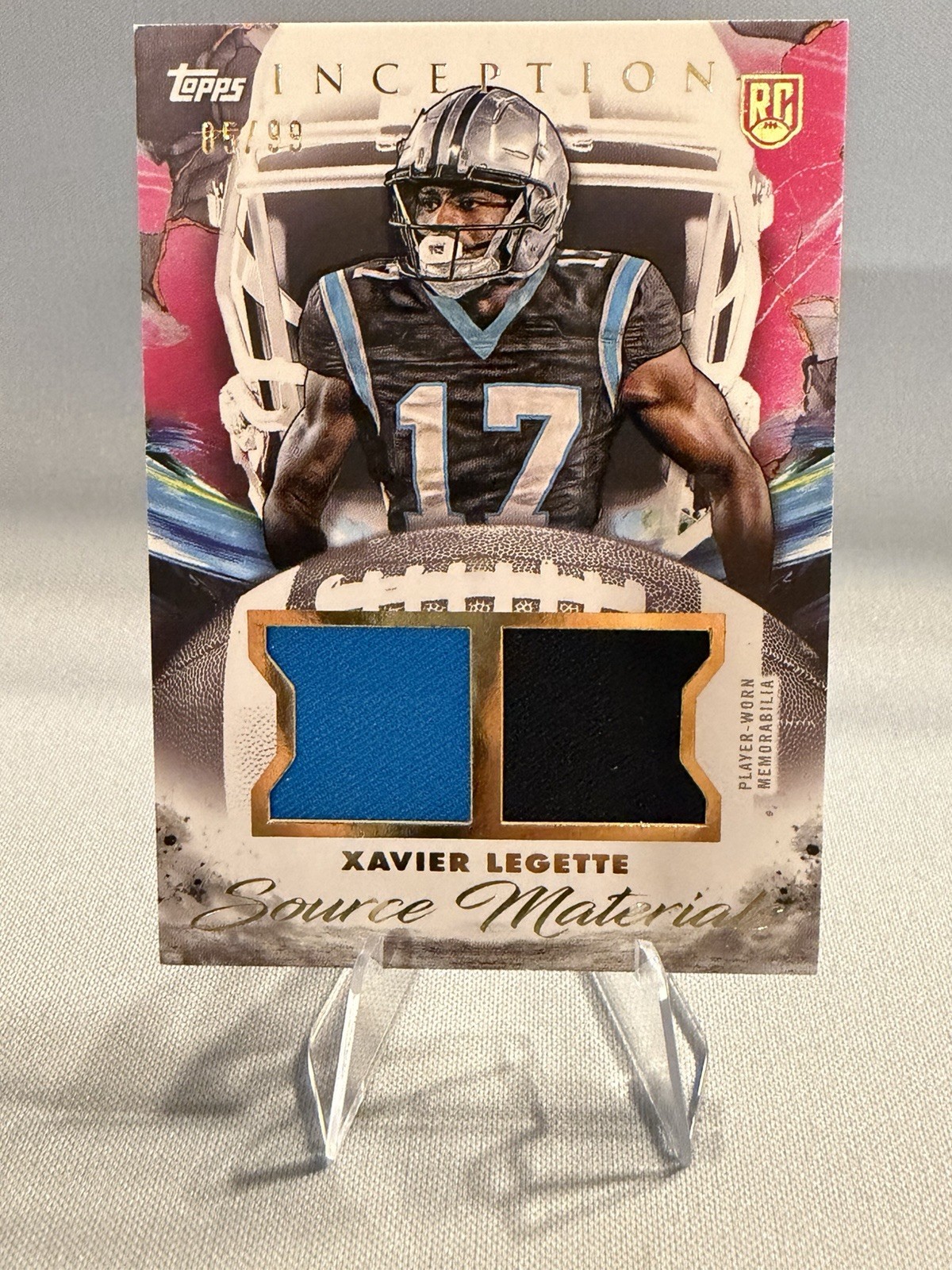 Xavier Legette Topps Inception Source Materials #SMXL Magenta