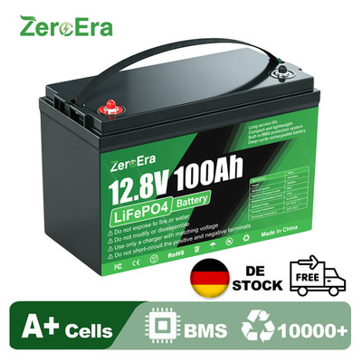 12V 100Ah Deep Cycle Lithium Iron Phosphate Battery Built-In Intelligent BMS