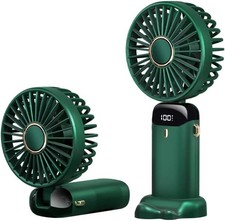 Portable Handheld Fan Battery Operated with Base, 8 Hours, Digital Display, 5 Sp