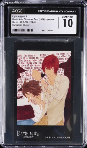 2024 DEATH NOTE CHARACTER GUM #CG-DN-1224-01 LIGHT YAGAMI & L CGC 10 GEM MINT