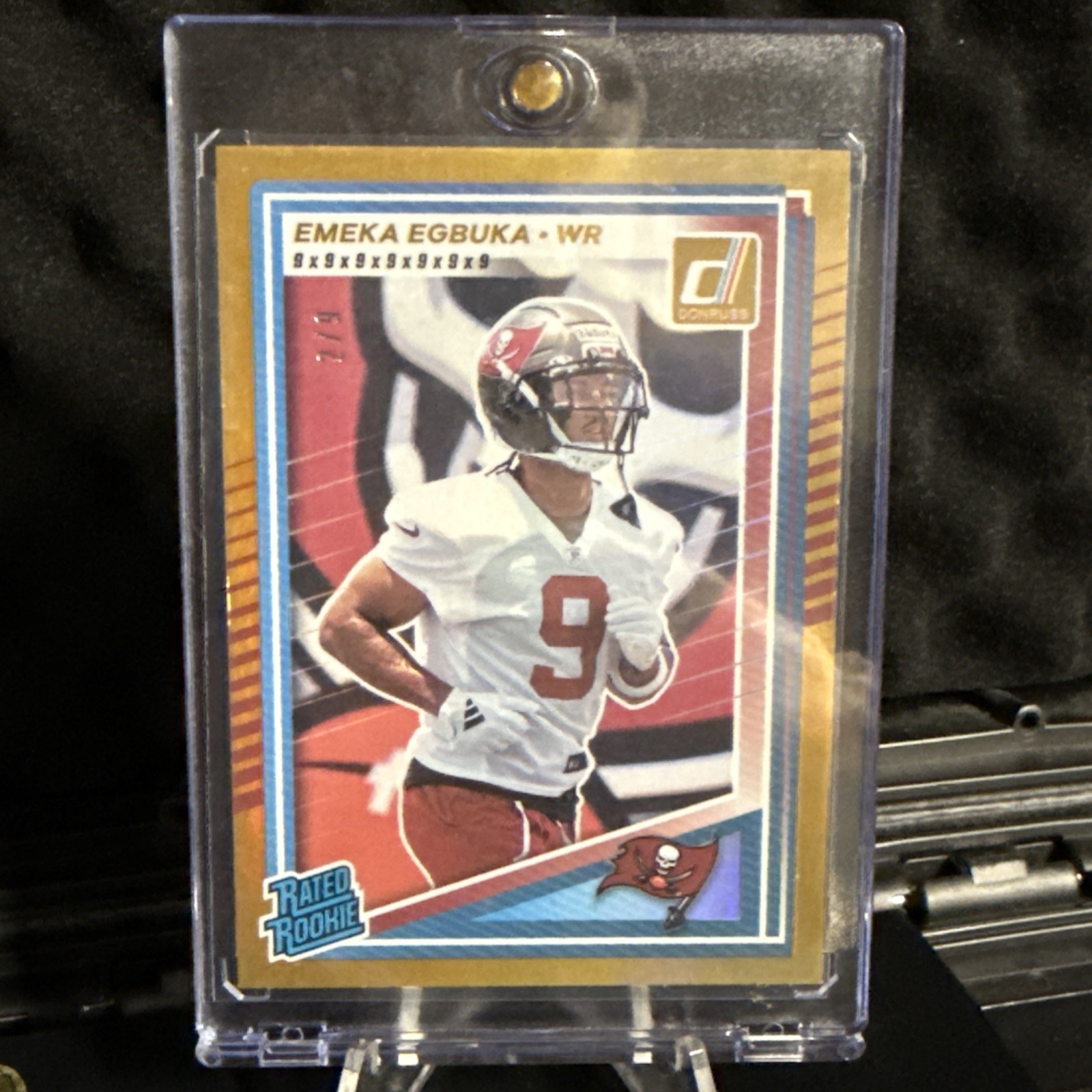 EMEKA EGBUKA 2025 DONRUSS RATED ROOKIE JERSEY NUMBER RC #2/9