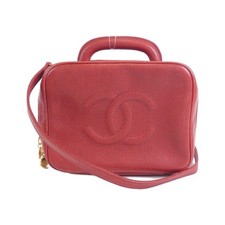 Chanel Caviar Skin Bag Women Red One Size