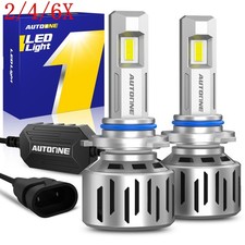 2/4/6X Combo 2 9006 HB4 LED Headlight Kit Bulbs High Low Beam White 40000LM