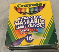 Crayola Large Washable Crayons-16/Pkg 071662032814 Package Shows Where
