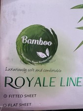 Royale Linens Full Fitted Sheet Only White 16inch Pocket Bamboo Rayon Super Soft