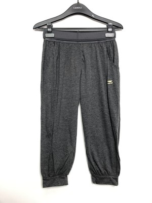 Li Ning Damen Hose Capri Kniehose, Dunkelgrau Meliert, XS