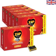 240 Count Zip Firelighters - Reliable, Long Burning Energy Blocks for All Fires 0.13 per lighter