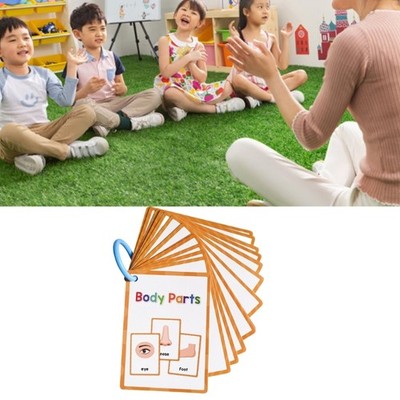 Interactive Vocabulary Flashcards Toddler Early Learning Word Card 11cmx8cm