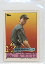 1989 Super Star Sticker Back Cards Mark McGwire Hubie Brooks Fred McGriff 0au4