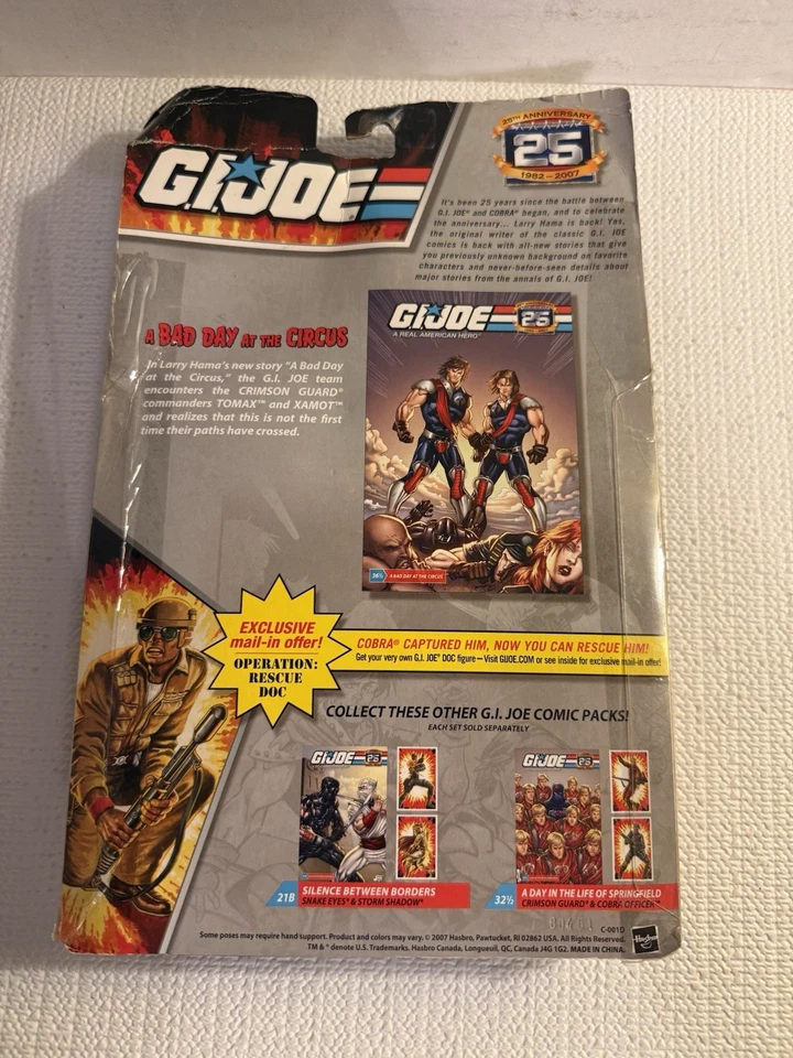 GI Joe 25 Aniversario Tomax Xamot Cómic Paquete de 2 2007 Cobra Twins Figura Leer Foto 2 de 4