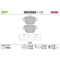 Valeo 302308A Bremsbelagsatz FüR Mercedes Benz E Klasse CLS W213 S213 A238 C238