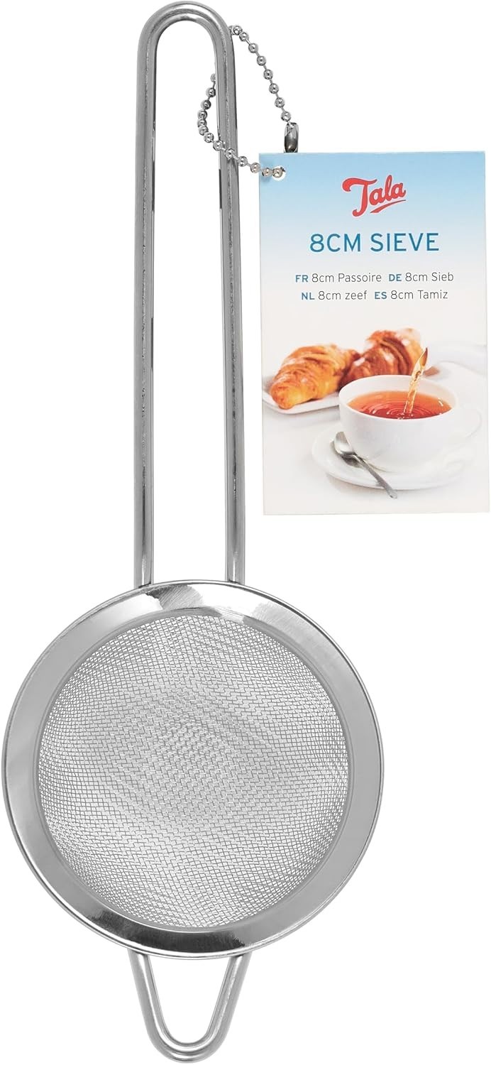 Tala Stainless Steel Sieve 8cm Diameter Fine Mesh Perfect Dusting Cake New