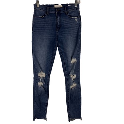 PacSun Jeans Women's Size 26 High-Rise Ankle Jegging Distressed Raw Hem Stretch