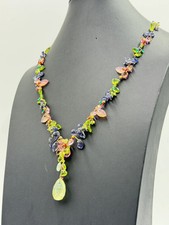 Rarities Peridot, Iolite & Multigemstone Cluster Necklace &ndash; 24" Gold Plated