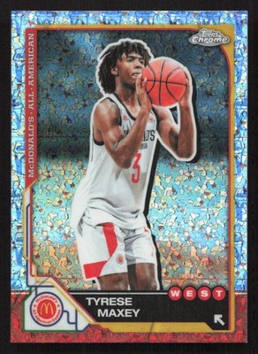 2025 Topps Chrome McDonald's All American Tyrese Maxey McFlurry Refractor 80