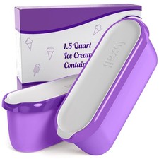 Ice Cream Containers for Homemade Ice Cream,Reusable Storage Freezer Ice Crea...