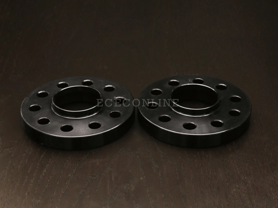 Espaciadores de rueda centrados en el cubo negros de 20 mm (3/4") 5x112, 66,6, para Audi Mercedes 66,56 Foto 2 de 2