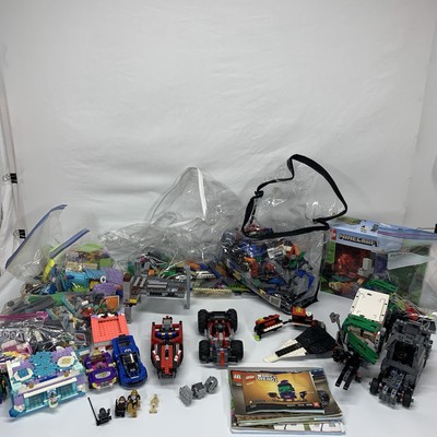 Assorted Mostly LEGO and Other Building Blocks People Mixed Bundle Weight 14lbs